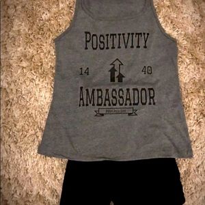 Positivity workout gear.